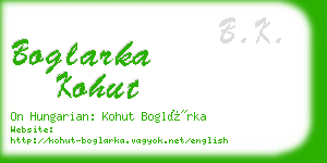 boglarka kohut business card